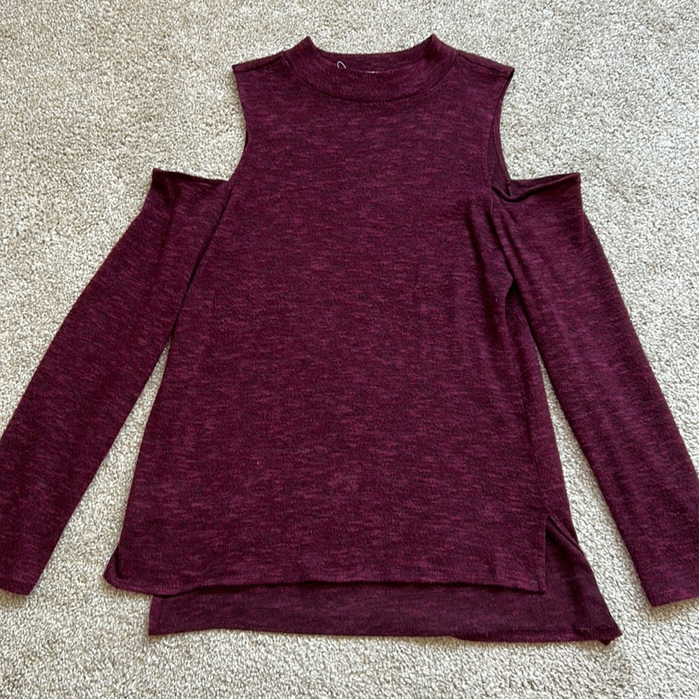 Deep purple/maroon mock neck sweater